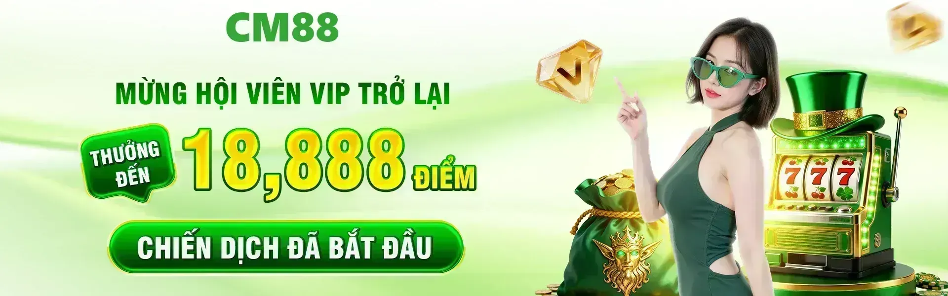Phiên bản 28: Các thành viên VIP trở lại CM88 và hoàn thành đầy đủ các yêu cầu của chương trình sẽ được nhận phần thưởng có giá trị lên đến 18,888 điểm trong thời gian ưu đãi.